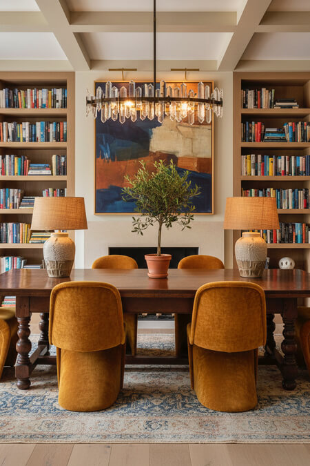 library dining room design style