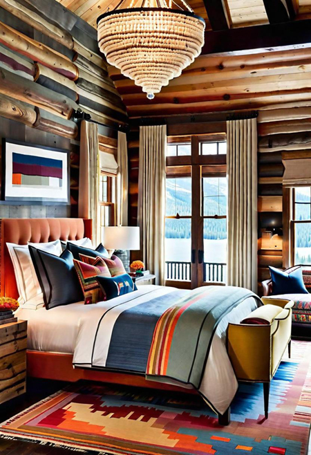 log cabin bedroom decorating ideas