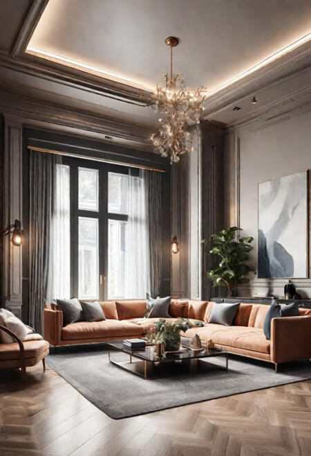 how to make a room with tall ceilings feel cozy