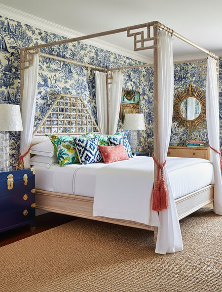 modern british colonial bedroom