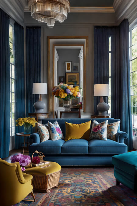 Charcoal gray living room