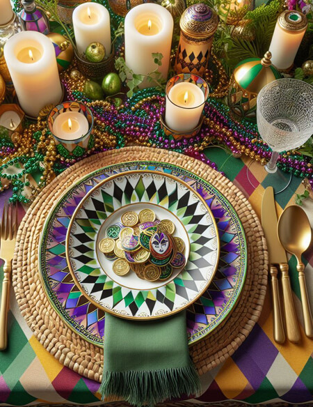 Mardi Gras tablescape ideas