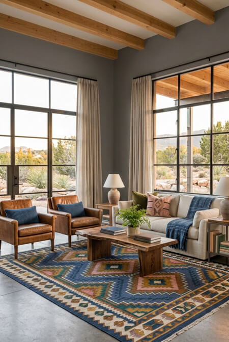 Modern southwest style living room