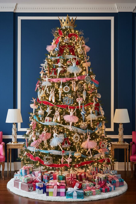 Colorful ballet Christmas tree - more than just pink decor