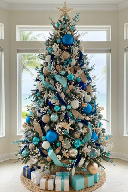 Beach house Christmas decor ideas
