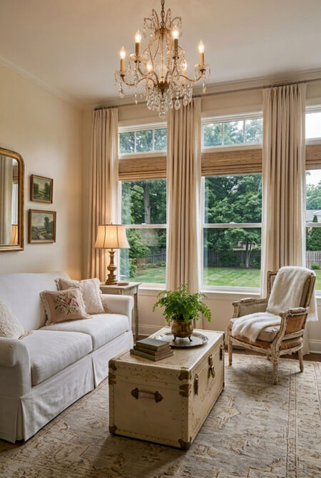 modern shabby chic living room