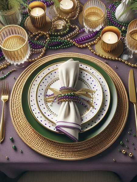 Mardi Gras Dining Table Decor Ideas
