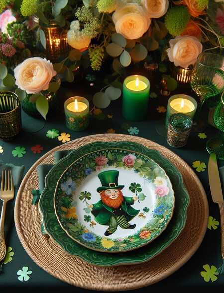St Patrick's Day Tablescape