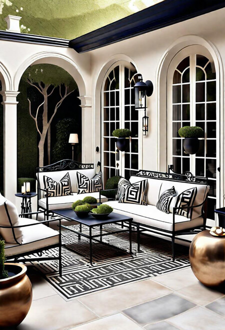 modern wrought iron patio furniture