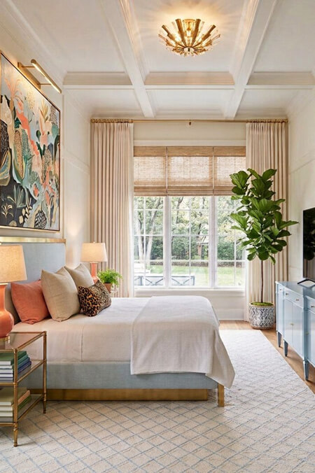 light blue white bedroom