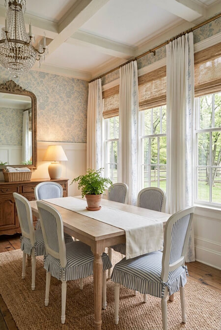 modern shabby chic dining room