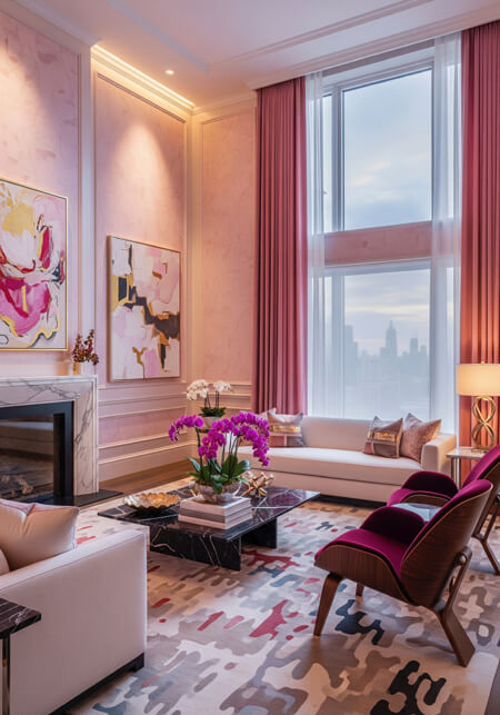 decorating with muliple shades of pink