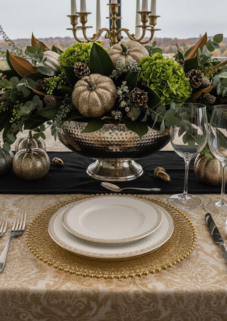 Thanksgiving tablescape neutral