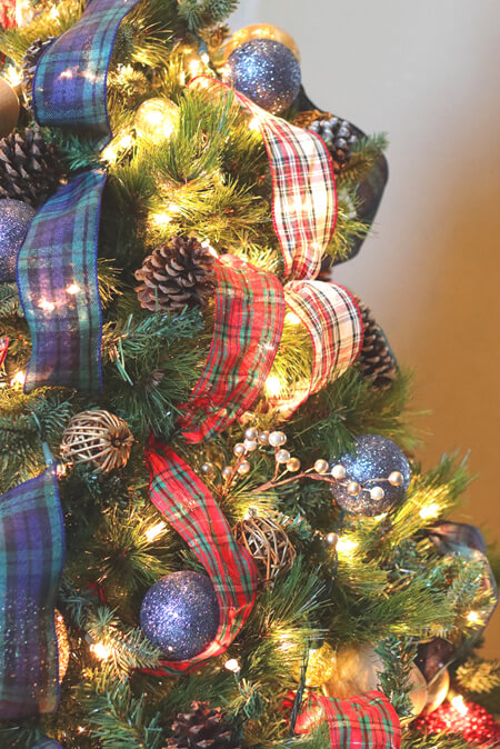 multiple plaid christmas tree