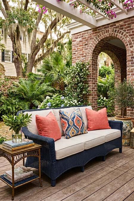 wicker sofa