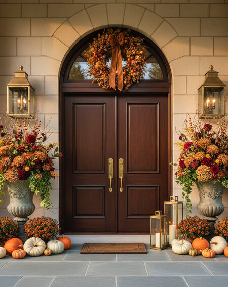 fall front door wreath