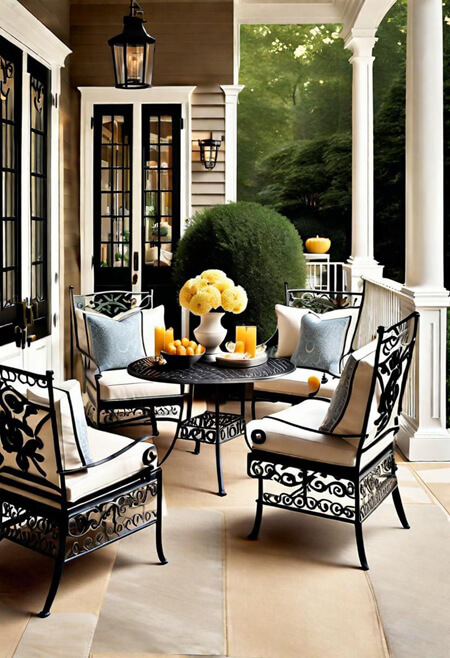 Wrought iron patio furniture