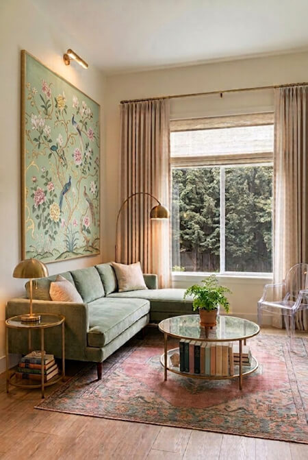 feminine small living room