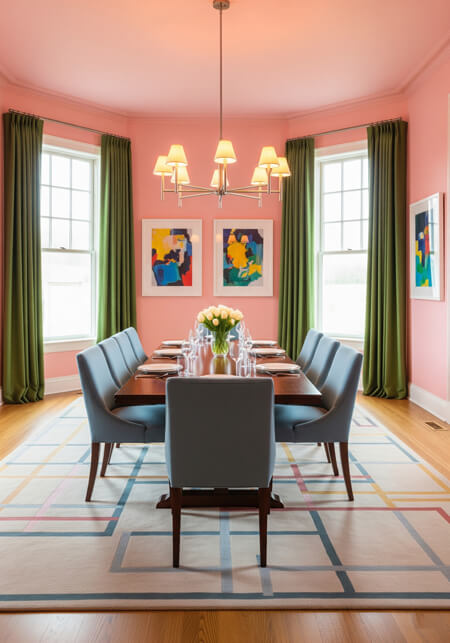 pink patterns in decorating