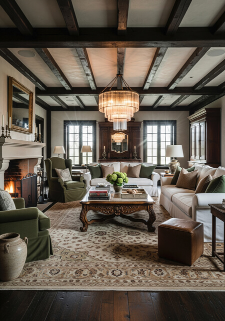 Rustic elegant living room