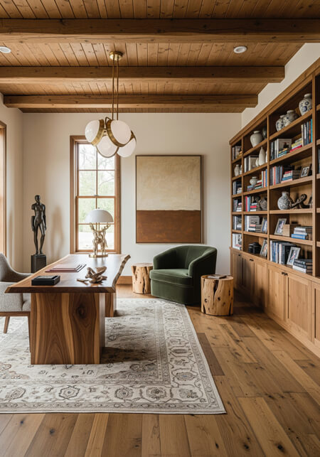 Rustic elegant home office
