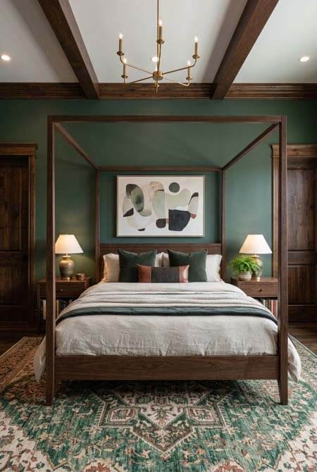 stained wood trim