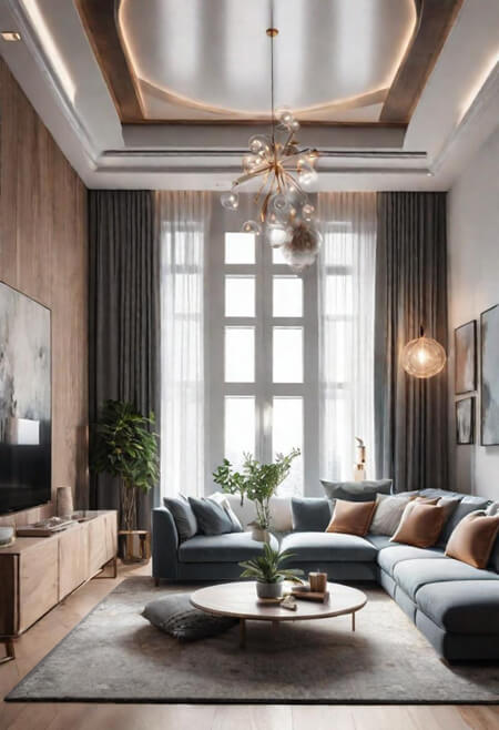 How to decorate a room with tall ceilings