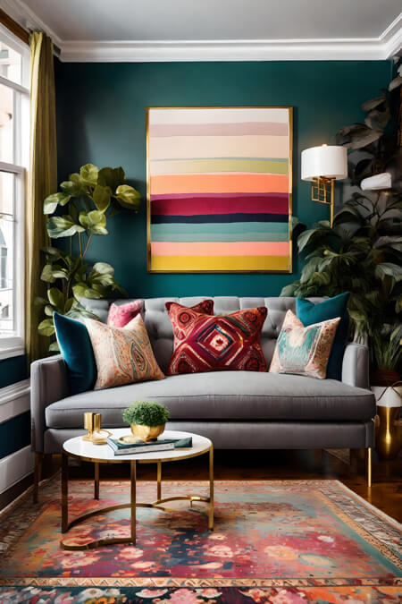 Colorful Artwork Living Room