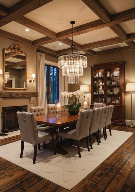 Rustic elegant dining room