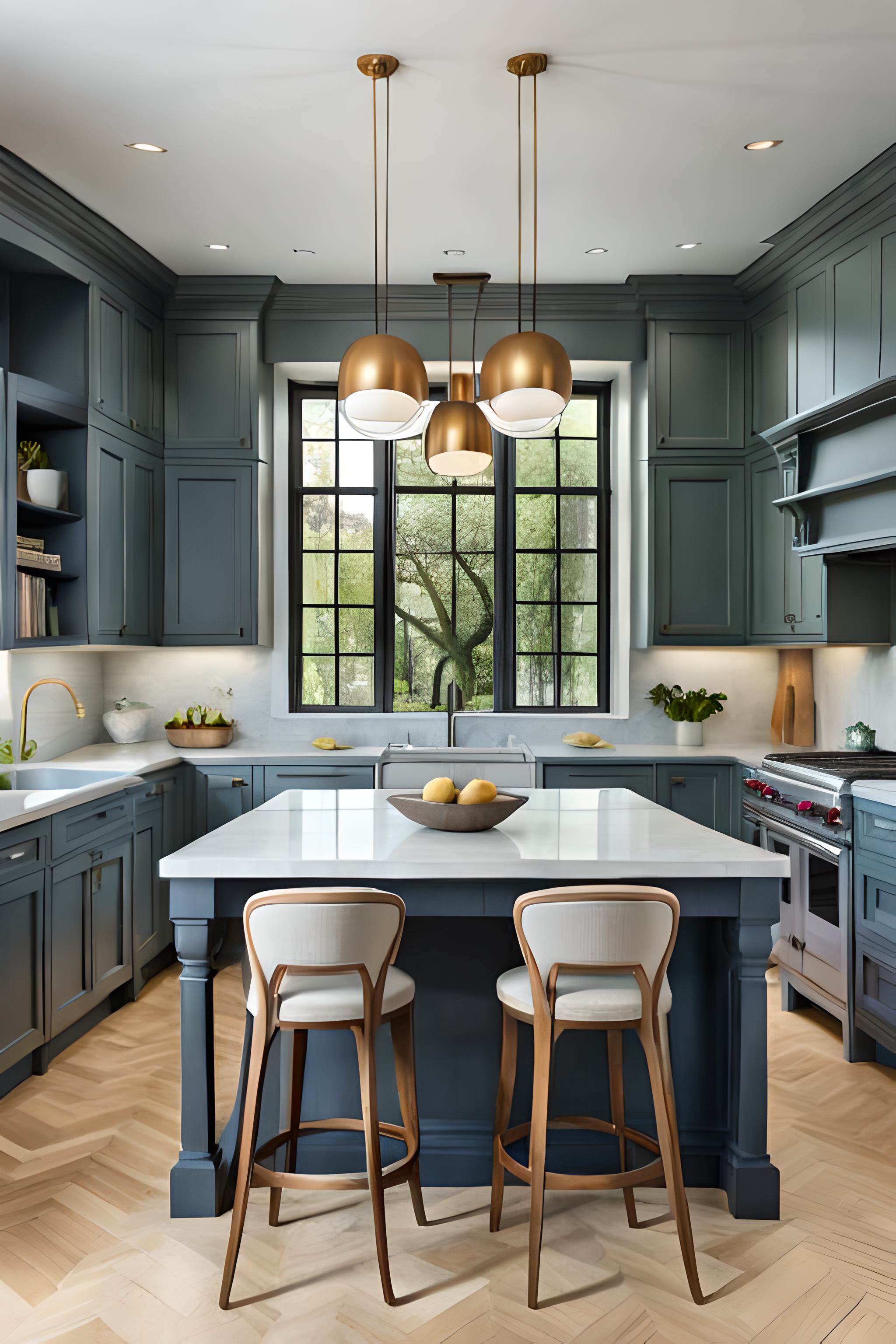 How high to hang a light fixture over a kitchen island