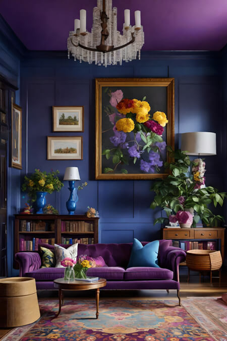 Jewel Tone Color Living Room
