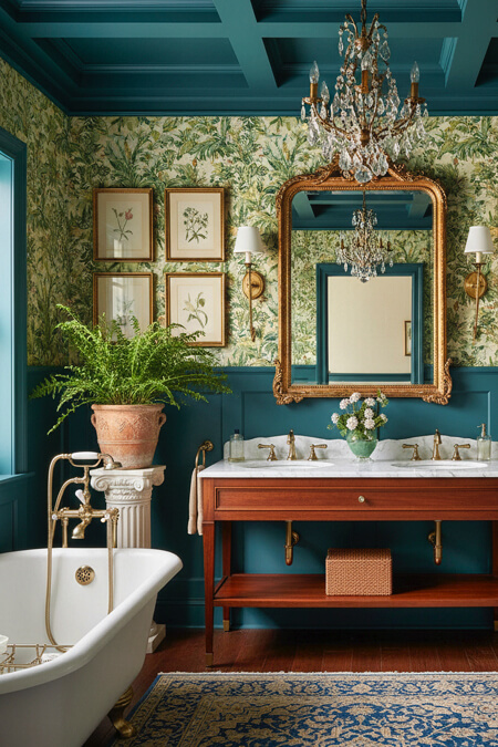 british colonial bathroom