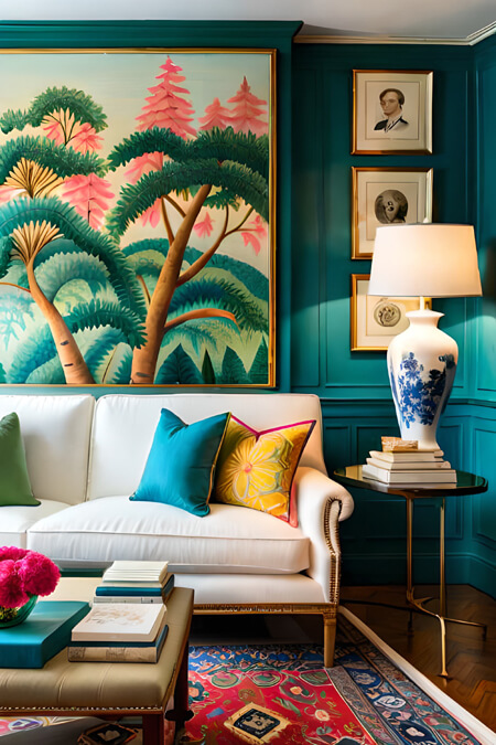 Oversized artwork to use as a room's focal point when decorating