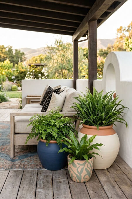 painted clay pots