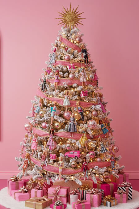 Pink Barbie Christmas tree