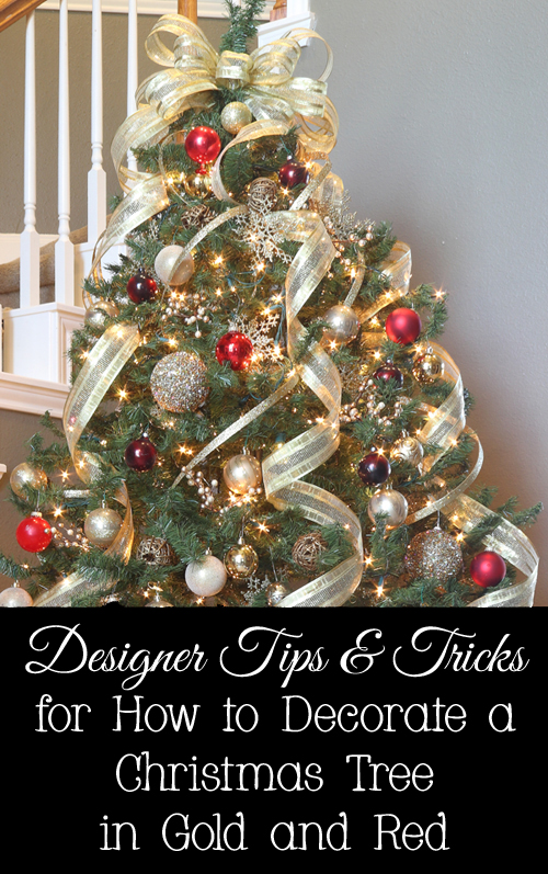 Gold Red Christmas Tree