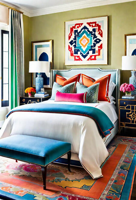 colorful bedroom decorating ideas