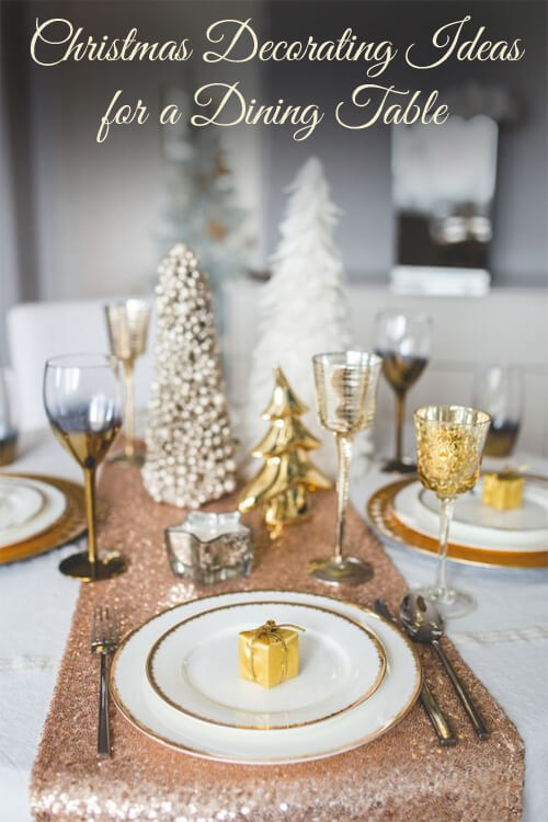 Christmas decorating ideas for a dining table