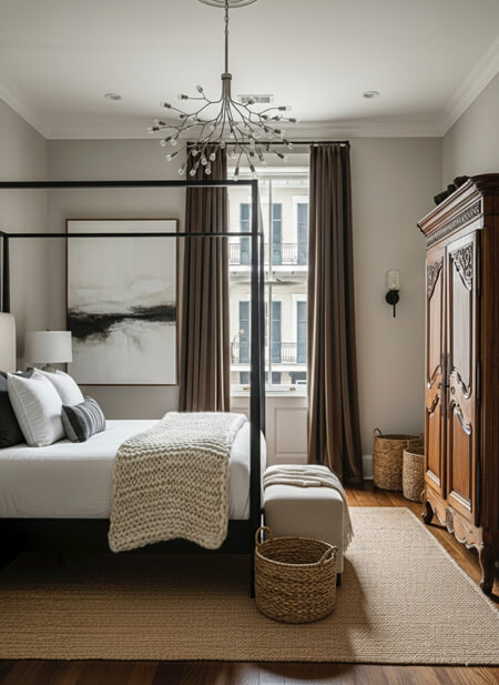 Neutral aesthetic bedroom