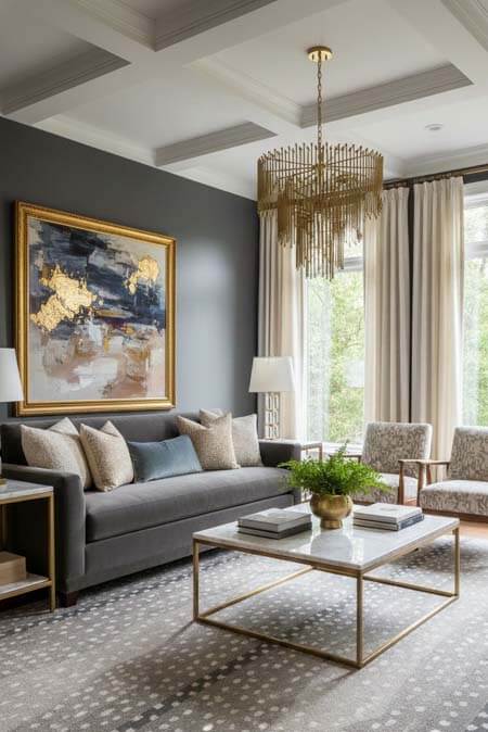 dark gray walls