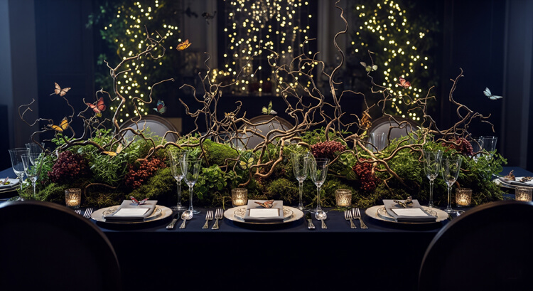 enchanted forest tablescape