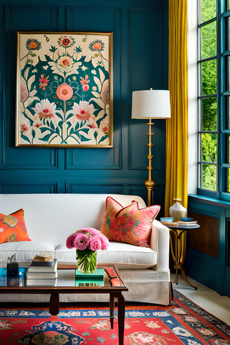 Bold color focal point