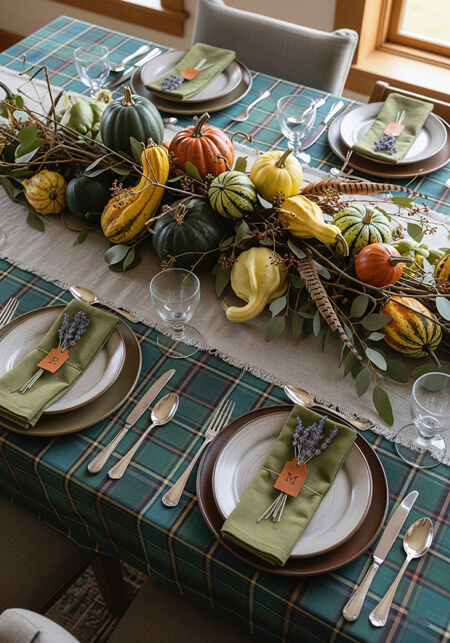 fall tablescape colors