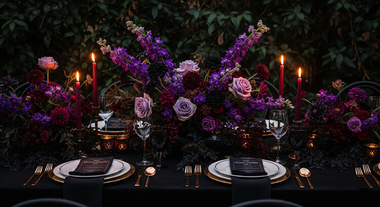 garden of shadows tablescape