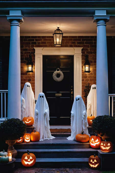 halloween porch fall colors