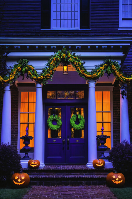 halloween porch lighting
