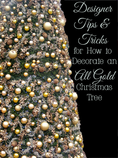 how to decorate an all gold christmas tree