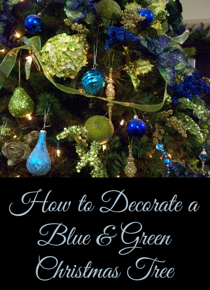 How to decorate a blue and green Christmas tree