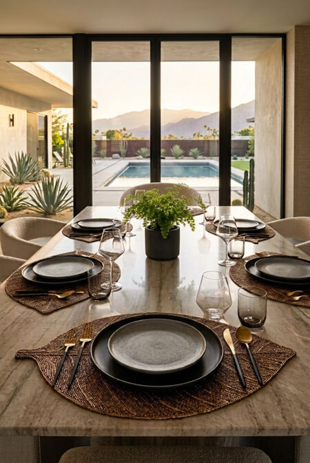 leaf shaped placemats