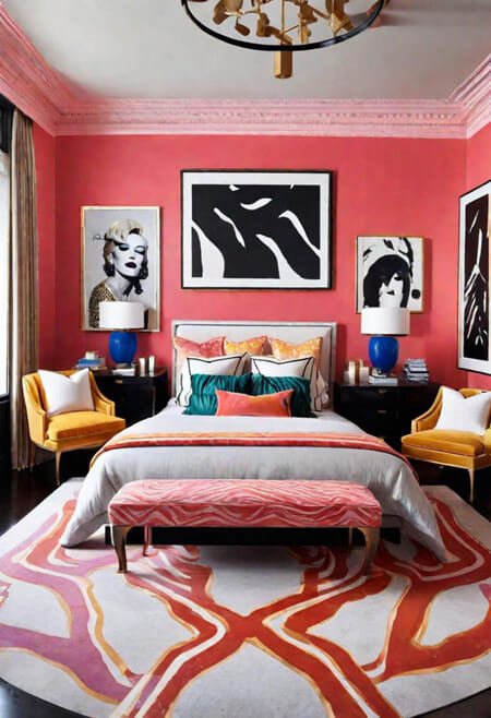 light pink trim pink walls